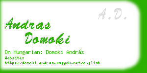 andras domoki business card